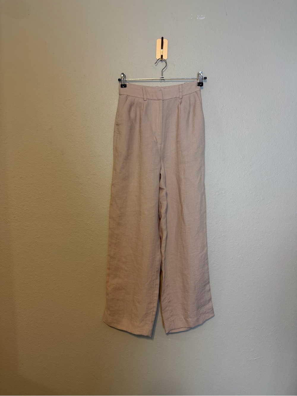 Finders Keepers Tan Pants High Waisted Wide Leg Trousers Size XS‎